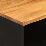 barna és fekete tömör mangófa TV-szekrény 100x33,5x46 cm