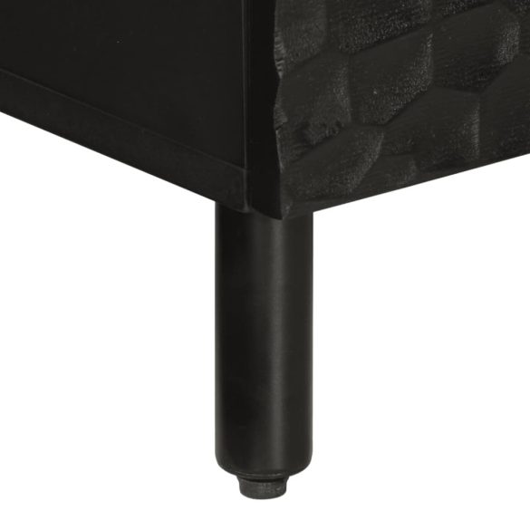 fekete tömör mangófa TV-szekrény 70 x 33 x 46 cm