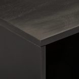 fekete tömör mangófa TV-szekrény 80 x 31 x 46 cm