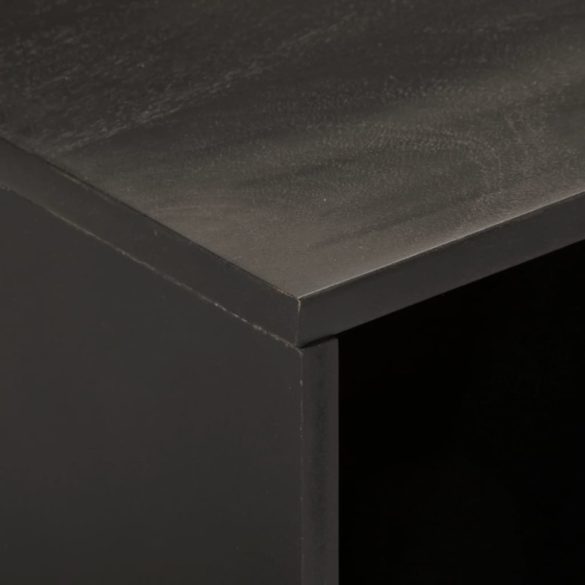 fekete tömör mangófa TV-szekrény 80 x 31 x 46 cm