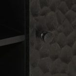 fekete tömör mangófa TV-szekrény 80 x 31 x 46 cm