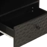 fekete tömör mangófa TV-szekrény 80 x 33 x 46 cm