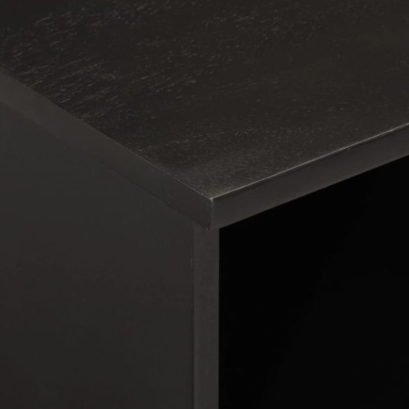 fekete tömör mangófa TV-szekrény 100 x 33 x 46 cm