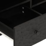 fekete tömör mangófa TV-szekrény 100 x 33 x 46 cm