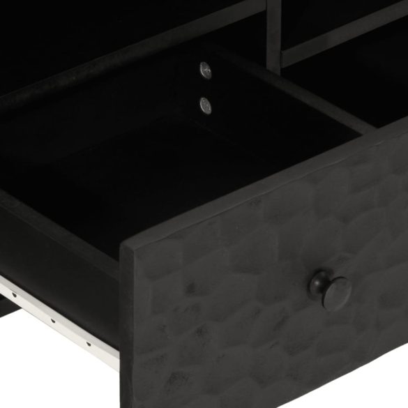 fekete tömör mangófa TV-szekrény 100 x 33 x 46 cm