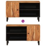 tömör akácfa TV-szekrény 80x33x46 cm