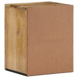 tömör mangófa falra szerelhető fürdőszobaszekrény 38x33x48 cm