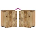 tömör mangófa falra szerelhető fürdőszobaszekrény 38x33x48 cm