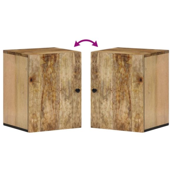 tömör mangófa falra szerelhető fürdőszobaszekrény 38x33x48 cm