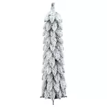 megvilágított műkarácsonyfa 30 LED-del és hóval 60 cm