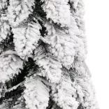 megvilágított műkarácsonyfa 80 LED-del és hóval 150 cm