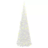 könnyen felállítható műkarácsonyfa 200 db LED fénnyel 210 cm