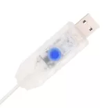 könnyen felállítható műkarácsonyfa hóval 100 LED-del 150 cm