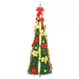 könnyen felállítható műkarácsonyfa 100 db LED-fénnyel 150 cm