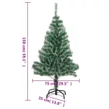 zöld műkarácsonyfa hóval 150 cm
