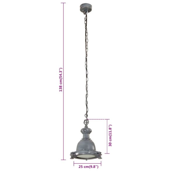 alumínium függőlámpa 25 x 25 x 138 cm