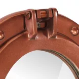 alumínium és üveg fali lőrés tükör Ø30 cm