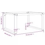 acél dohányzóasztallábak O-alakú vázzal 70 x 60 x 43 cm