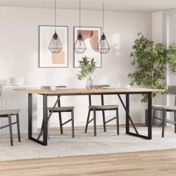 acél étkezőasztallábak O-alakú vázzal 160 x 80 x 73 cm