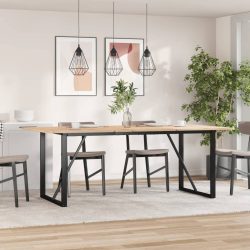 acél étkezőasztallábak O-alakú vázzal 180 x 80 x 73 cm