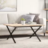 acél dohányzóasztallábak X-alakú vázzal 70 x 60 x 43 cm