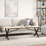 acél dohányzóasztallábak X-alakú vázzal 140 x 30 x 43 cm