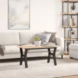 acél dohányzóasztallábak Y-alakú vázzal 80 x 40 x 43 cm