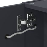 szürke tükrös fürdőszobaszekrény LED-del 45 x 13 x 52 cm