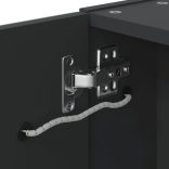 fekete tükrös fürdőszobaszekrény LED-del 45 x 13 x 52 cm