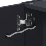 szürke tükrös fürdőszobaszekrény LED-del 60 x 13 x 52 cm