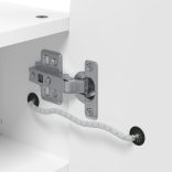 fehér ívelt tükrös fürdőszobaszekrény LED-del 42 x 13 x 70 cm