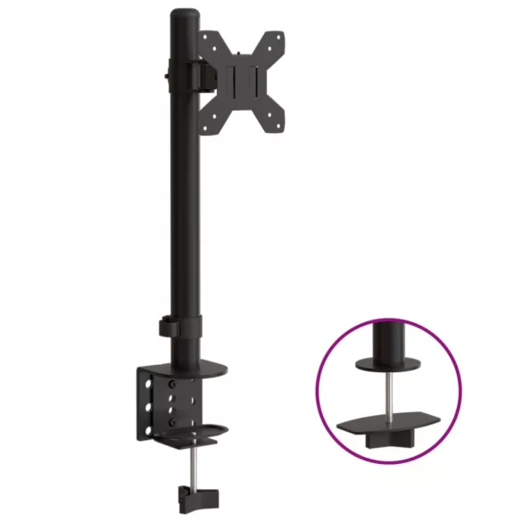 fekete acél monitorállvány VESA 75/100 mm
