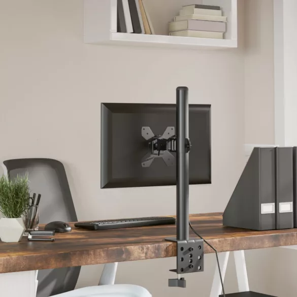 fekete acél monitorállvány VESA 75/100 mm