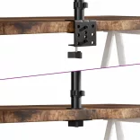 dupla fekete acél monitorállvány VESA 75/100 mm