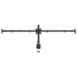 tripla fekete acél monitorállvány VESA 75/100 mm