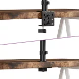 tripla fekete acél monitorállvány VESA 75/100 mm