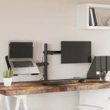 fekete acél monitorállvány VESA 75/100 mm