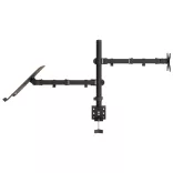 fekete acél monitorállvány VESA 75/100 mm