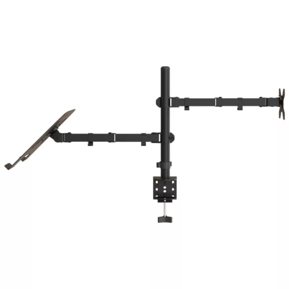 fekete acél monitorállvány VESA 75/100 mm