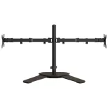 dupla fekete acél monitorállvány VESA 75/100 mm