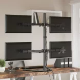 fekete acél monitorállvány VESA 75/100 mm