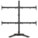 fekete acél monitorállvány VESA 75/100 mm