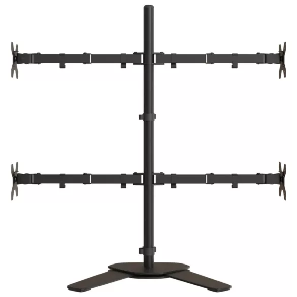 fekete acél monitorállvány VESA 75/100 mm