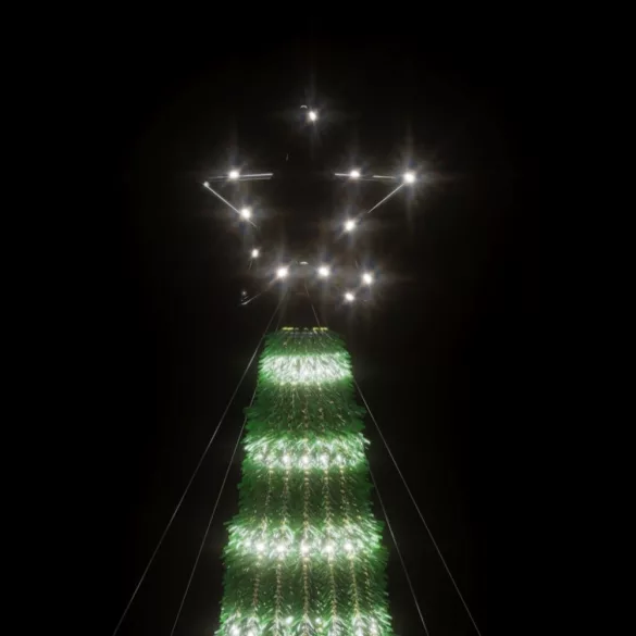 hideg fehér LED karácsonyfa 275 LED 180 cm