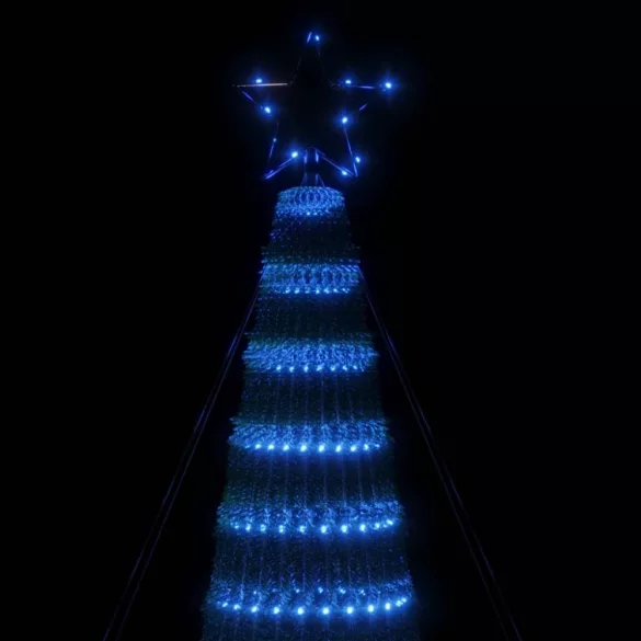 kék LED karácsonyfa 688 LED 300 cm