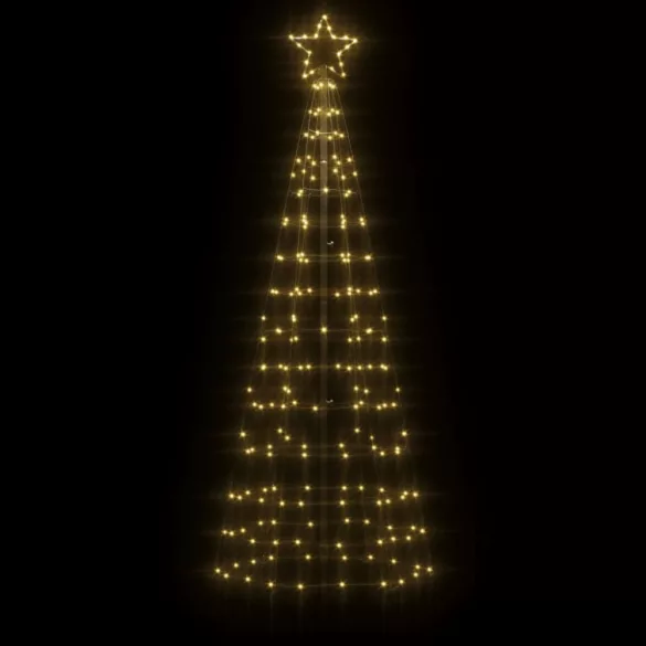 meleg fehér LED karácsonyfa tüskékkel 220 LED 180 cm