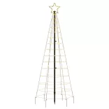 meleg fehér LED karácsonyfa tüskékkel 220 LED 180 cm