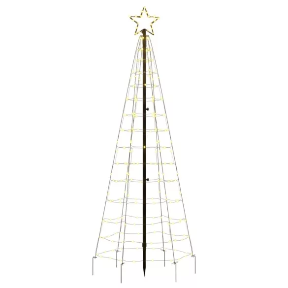 meleg fehér LED karácsonyfa tüskékkel 220 LED 180 cm