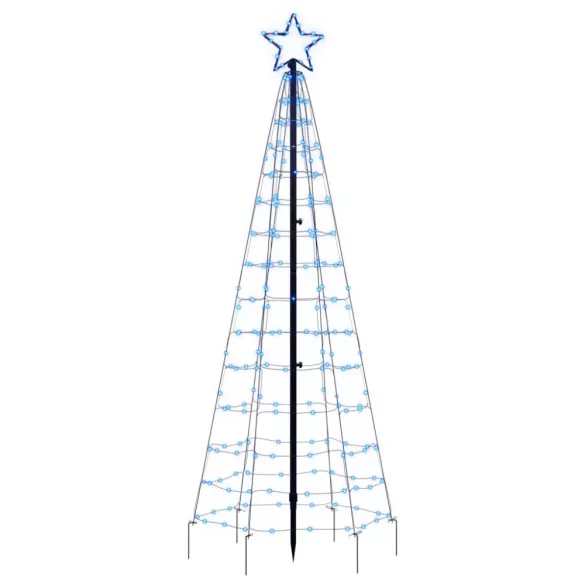 kék LED karácsonyfa tüskékkel 220 LED 180 cm