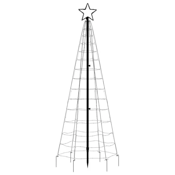 kék LED karácsonyfa tüskékkel 220 LED 180 cm